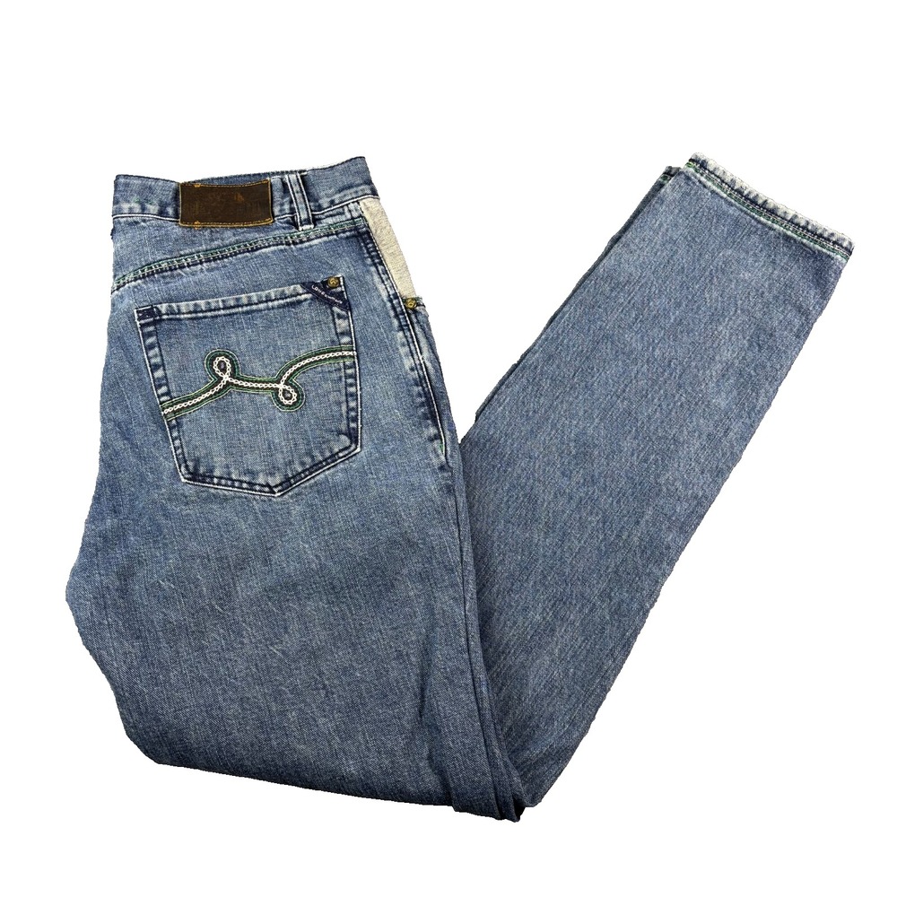 VTG Y2K LRG Lifted Research Group Jeans 47 Series Blue Denim Tapered 32x31